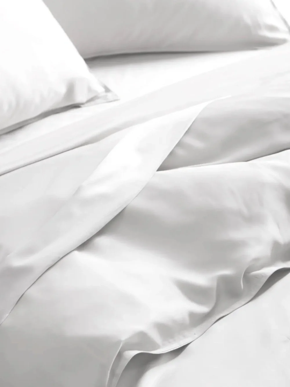 Bamboo Duvet Cover Full Queens set with shams White